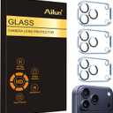 Ailun 3 Pack Camera Lens Protector for iPhone 17 Pro Max,Tempered Glass,9H Hardness,Ultra HD,Anti-Scratch,Case Friendly,Does not Affect Night Shots[Not for iPhone 17/17 Pro/iPhone Air]