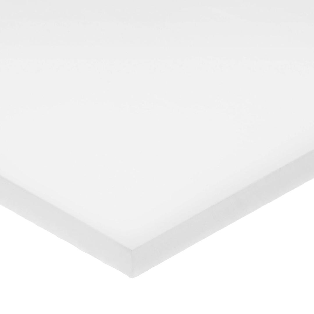 USA Sealing BULK-PS-UHMW-380 White UHMW Polyethylene Plastic Sheet, 1/4" Height, 8" Width, 24" Length