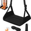 KENTIX Airplane Foot Rest Hammock for Long Flights - Adjustable Travel Foot Sling with Breathable Mesh, Portable Leg Rest for Economy Seats
