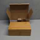 MaxGear Index Card Holder, 3 x 5 Inch Business Card Organizer for Desk with 4 Dividers, Bamboo Index Cards Box with A-Z Tabs Holds 600 Cards for Recipe Flash Storage