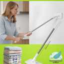 Convenient Any Cloth Changing Mini Lazy Snap Grip Mop Wet and Dry Click on Automatic Gripping Zero Touch for Home Use Portable Quick Small Cleaning Clip Set Hands Free Dust Kitchen Floor