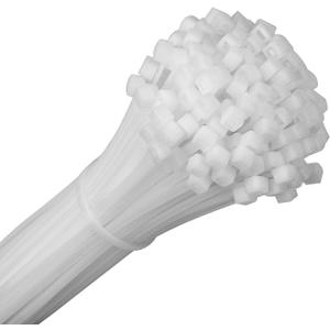 White Zip Ties 12 Inch 200 Pack Clear Tensile