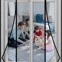 Digram Magnetic Screen Door Upgraded polyethylene Terephthalate Mesh,Double Door Screen Magnetic Closure for Sliding Door,Patio Door,Fit Door Size 72" X 80"