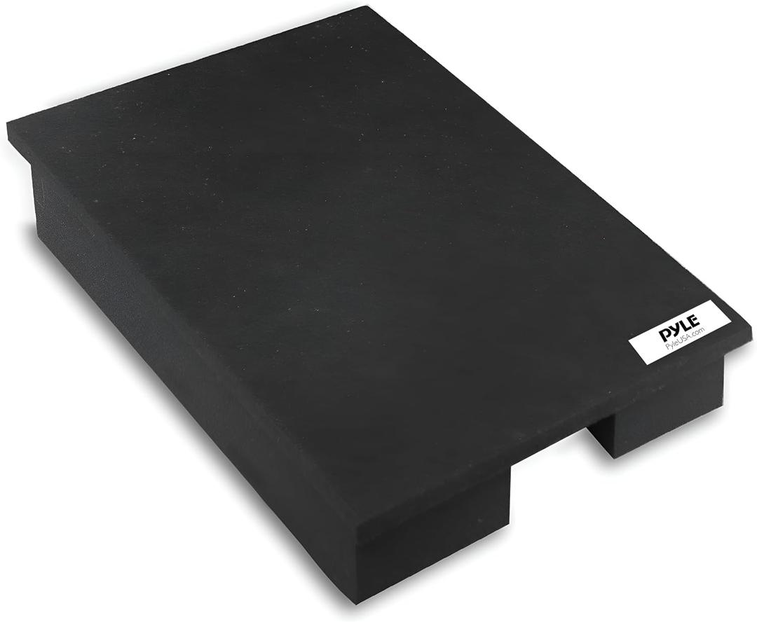 Pyle Sound Dampening Speaker Riser Foam - Audio Acoustic Noise Isolation Platform Pads Recoil Stabilizer w/ Rubber Base Pad For Studio Monitor, Subwoofer, Loud Speakers - PSI21 (22.3 x 15 x 3 Inch)