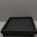 13 Inch Square Rolling Plant Caddy Saucer with Wheels, Heavy Duty Wheeled Planter Stand for Potted Plant, Coaster Roller Base Tray with Casters, Flower Pot Dolly Holder for Indoor Outdoor (Brown)