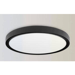 EOSMILE 4Pack 12 Inch LED Flush Mount Ceiling Light, 25W, 3000LM, CRI 95+, 2700K5000K 5CCT & Dimmable, Black Round Surface Flat Panel Light for Hallway, Kitchen, Bedroom, Laundry Room