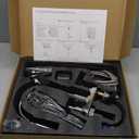 Bathroom Faucet with Pull Out Sprayer, Chrome Bathroom Faucet 3 Holes, 2 Handle Bathroom Sink Faucet with 360 Degree Swivel Spout, Pop Up Drain Assembly Included