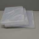 6 Pcs Clear A4 File Portable Project Case, Plastic Storage Box for 8.5" x 11" Letter Paper, Scrapbook Paper Storage Boxes Documents Magazines Holder (White)