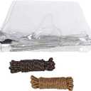 PVC Tarp Transparent Tarpaulin 3x5m Garden Rainproof Clear Plant Cover Cloth for Outdoor