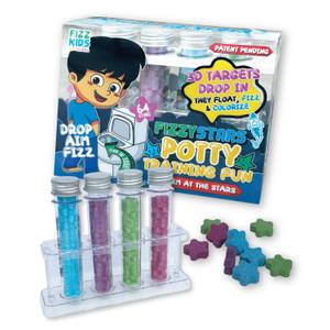 Fizzy Stars-Speed Up Potty Training Star-Shaped Potty Targets That Bubble & Change Color Fun Toilet & Urinal Aim Trainer for Toddlers (1 Pack 64 Stars)