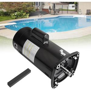 USQ1202 Pool Pump Motor 2HP Square Flange 48Y Frame 1.1 Service Factor 230 Volts 10.0 Amps 3450 RPM Replacing Cen-tury/A.O. Smi-th 2 HP Pool Pump Motor SQ1202 Compatible with Hayward Super Pump