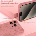 ZIYE for iPhone 15 Pro Max Case Flower Floral Pattern for Women Girls Slim Soft TPU Camera Protection Cute Cover Designed for iPhone 15 Pro Max 6.7 Inch Pink