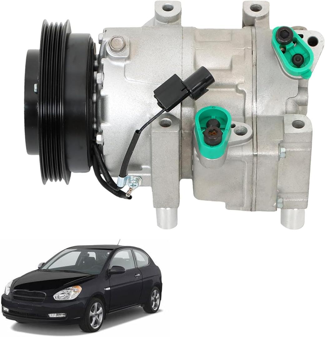 A/C Compressor Replacement for Accent 1.6L L4 2006 2007 2008 2009 Replacement for CO 10925C