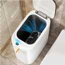funest Smart Bathroom Trash Can with Lid- 3.5 Gallon Rechargeable Motion Sensor Trash Can,Waterproof Automatic Garbage Can with Automatic Suction Bag Feature,Waste Bin for Bedroom, Kitchen, Office