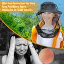 Mosquito Head Net for Insects, 4 Pack, Premium Bug Net for Head, Fly & Bug Protection | Ultra Large & Long, Finest Holes for Camping, Hiking, Fishing, Gardening, Fits All Hats for Men & Women