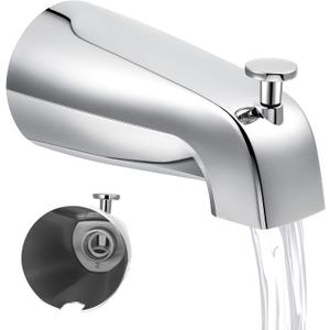 Dreyoo Bathroom Tub Spout Compatible with Westbrass E531D-1F-62, Fits 4 Inch Reach Wall Front Mount Tub Spout with Shower Diverter 1/2'' IPS Inside Thread Bathtub Faucet(Chrome)