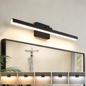 IZORRO Modern Bathroom Vanity Light 32 inch, Rotatable, 24W Dimmable Led Bathroom Light Fixture Over Mirror, Black Vanity Light Bar (5 Color Temperature)
