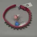 Mushrooms Spiked Rivet Studded Adjustable Pu Leather Pet Collars for Cats Puppy Dogs (X-Large, Blue) (14.2"-18.1" Neck)