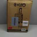 Coolife Luggage Suitcase PC+ABS Spinner Built-In TSA lock 20in Carry on (Charcoal.)
