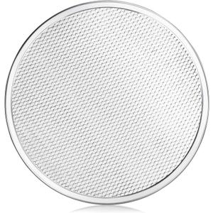 New Star Foodservice 50950 Restaurant-Grade Aluminum Pizza Baking Screen, Seamless, 12-Inch, Pack of 6 (Silver)