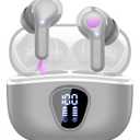 Wireless Earbuds Bluetooth 5.3 Headphones, 40H Playback HiFi Stereo Ear Buds with LED Display, ENC Noise Cancelling Earbuds, IP7 Waterproof in-Ear Earphone for iOS Andriod Sport/Workout/Running/Gray