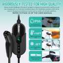 AIMILER Level 1/2 Tesla Charger(WiFi APP/Plug-Play), 16A, 25ft Cable ETL Certified, 240V NEMA 6-20P Plug & 110V 5-15P Adapter, NACS Connector, Portable Electric Car EV Charger (Black)