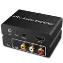 192KHz HDMI ARC Audio Extractor Adapter with Optical SPDIF, Coaxial, 3.5mm L/R, RCA Stereo, HDMI ARC to RCA Optical Audio Adapter for HDTV, Soundbar, Amplifier