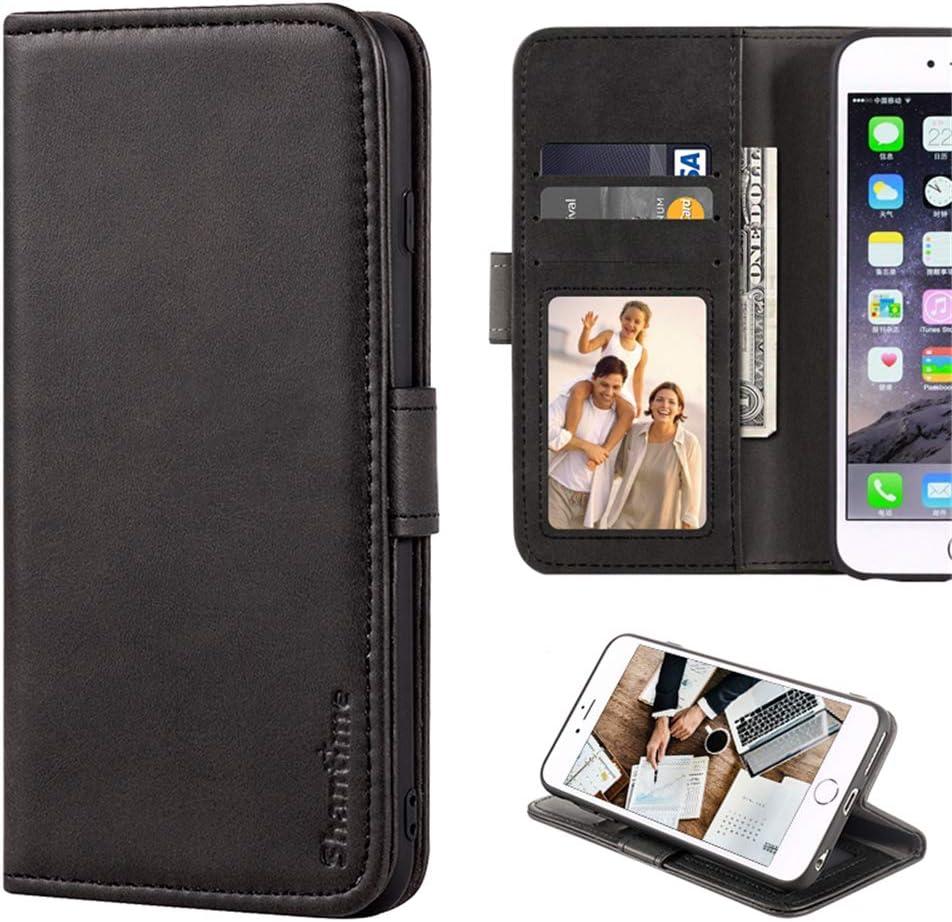Suede Texture PU Leather Wallet Phone Case Compatible with T-Mobile Revvl 7 Pro 5G, Magnetic Flip Cover with Card Slots and Full Protection Black