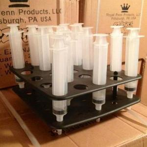 Tray and Racking Stand for Jello Shot Syringes - Lightweight & Durable Plastic Tray - Holds 25 Large 2.5oz Syringes for Jello Shots Drinking Game Holiday & Halloween Party (Large (Pack of 1))