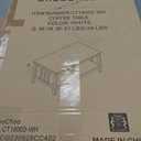 ChooChoo Farmhouse Coffee Table, White Living Room Table with Shelf, 40 Inch, 22"d x 39.9"w x 18.1"h