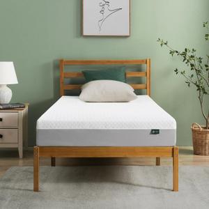Zinus 8 Inch Green Tea Essential Memory Foam Mattress [New Version], Twin, Fiberglass Free, Medium Feel, Breathable Airflow Memory Foam, Certified Safe Foams & Fabric, Mattress in A Box