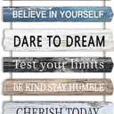 Joyhawk Motivational Wall Art Decor with Positive Quotes, Inspirational Wall Art Room Decor for Teen Girls Women, Rustic Wall Hanging Plaque Sign for Home Office Living Room Bathroom - 12x24 inch (pursue your passion)