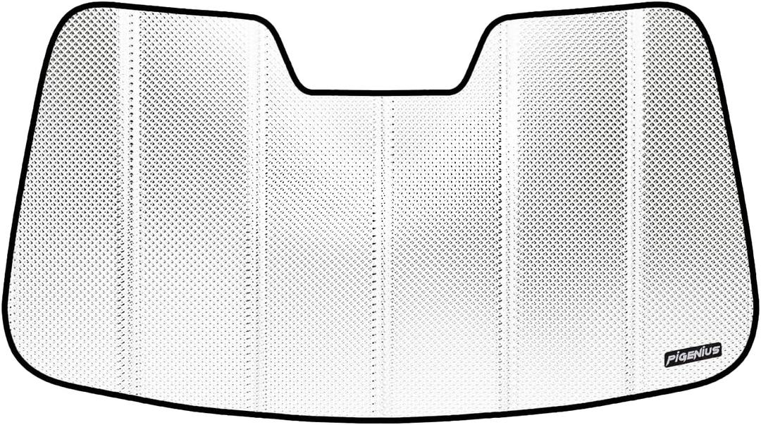 Windshield Sun Shade for 2017-2023 Mercedes-Benz GLC Coupe. Front Window Sunshade with Storage Bag (Shiny Silver (Classic))