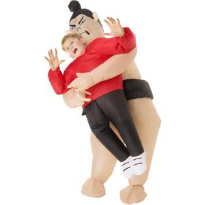 Morph Sumo Wrestler Inflatable Costume Kids, Inflatable Sumo Wrestler Costume, Blow Up Costumes for Kids