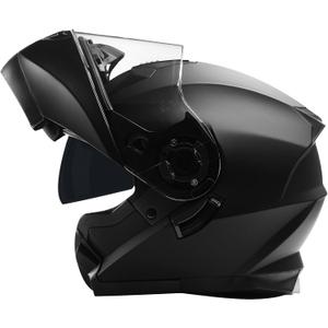 GJH Motorcycle Helmets for Men & Women Modular Motorcycle Helmet Flip Up Anti-Fog Lens Double for Helmets for Adults DOT ApprovedM/L/XL