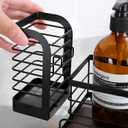 Kitchen Sink Organizer with Instant Drying Stone, Dish Sponge and Brush Holder, Stainless Steel