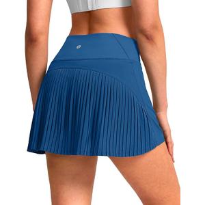 Women's Quick Dry Pleated Tennis Skirts Mid Waisted Cute Athletic Workout Running Sports Golf Skorts Volleyball, Size S