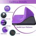 Gel Seat Cushion for Long Sitting, Double Thick Office Desk Home Wheelchair Seat Cushions for Back Hip Sciatica Tailbone Pain Sore Pressure Relief, Gel Cooling Game Chair Pads for Car Truck Driver