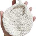 PATIKIL Hanging Fruit Baskets for Kitchen, 3 Sizes Teardrop Home Decor Storage Hand-Woven Wall Hanging Basket for Garlic Potato Vegetable, Brown