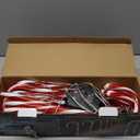 Anordsem Solar Christmas Decorations Outdoor: 12 Pack Candy Cane Pathway Stake Lights - 21" Waterproof LED 8 Lighting Models Yard Garden DIY Decor - 2026 Xmas Gifts for Homeowners (Red)