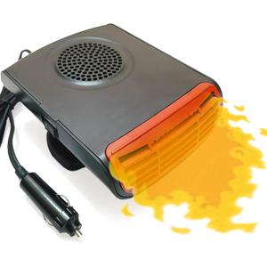 150 W Dashboard Heater for Car, 12 V Portable Car Heater and Defroster, 2 in 1 Fast Heating Auto Fan & Heater That Plug Into Cigarette Lighter, 360 Degree Rotary Base
