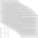 10 Sheet Binder Pockets Inserts with Four pockets A4 Size 4 Hole Binder Folder for Dies and Stamps Storage,Waterproof PVC Clear Bags Protectors for Cutting Dies Stencil Album Stamp Crafts Storage