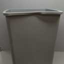Winco Commercial Square Plastic Trash Can, 35 Gallon, Gray