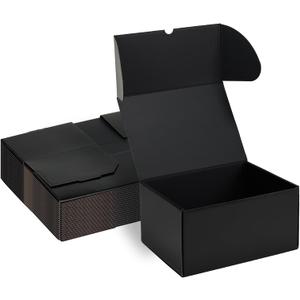 Rempry 10x7x5 Inch Black Shipping Boxes 20 Pack, Cardboard Mailer Boxes for Small Business Mailing