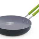 GreenPan Mini Healthy Ceramic Nonstick, 5" Round Egg Pan, PFAS-Free, Dishwasher Safe, Stay Cool Handle, Black