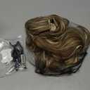 Fliace Clip in Hair Extensions for Women Brown with Blonde Highlights Long Wavy Hair Extensions Clip Ins 6PCS 20 Inch Synthetic Soft and Natural Thick Hair Pieces for Women