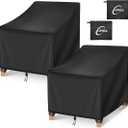 Kipiea Patio Chair Covers Waterproof Winter 2 Pack - Heavy Duty Lawn Outdoor Furniture Chair Covers with Anti UV and No Tears, No Fading (38" W x 31" D x 31" H)