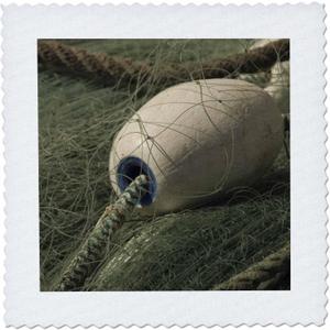 3dRose qs_96709_1 Fishing Net, Buoys, Gooseberry Point, Bellingham, WA-US48 RSC0081-Roddy Scheer-Quilt Square, 10 by 10-Inch