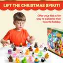 JOYIN 2025 Christmas Advent Calendar Ducks, Rubber Ducks for Boys Girls Kids and Toddlers, Party Favor Xmas Gifts, Rubber Ducky Bath Toys, Kids Xmas Fun Ducks, 24 Days Christmas Countdown