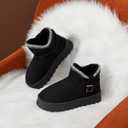 FINIWOR Snow Boots for Women Waterproof, Warm Fur Lined Mini Womens Boots Winter, Fall Ankle Boots Platform Non-slip (Black)